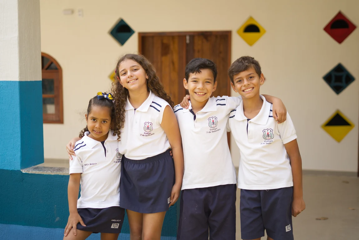 Alunos do Ensino Fundamental do C7S em atividade